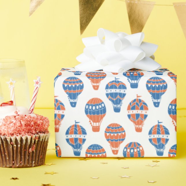 Cute Kids Flies Luftballongs Steampunk Presentpapper (Födelsedagsfest)