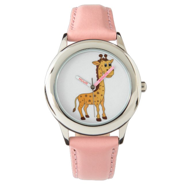 Cute Kids Giraffe Design Armbandsur (Framsida)