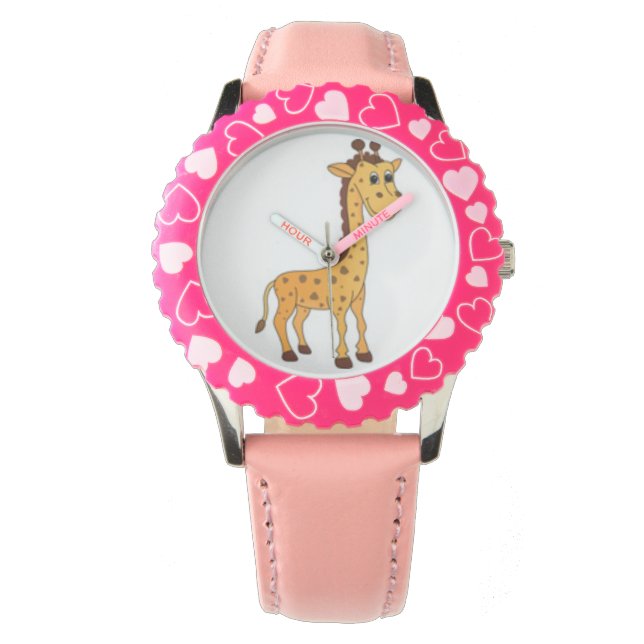 Cute Kids Giraffe Design Armbandsur (Framsida)