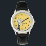 Cute Kids Giraffe Personlig Armbandsur<br><div class="desc">Cute gult giraffe personlig namn klocka. lätt att anpassa och gör en underbar gåva till julklappar,  födelsedagar och alla andra tillfällen.</div>