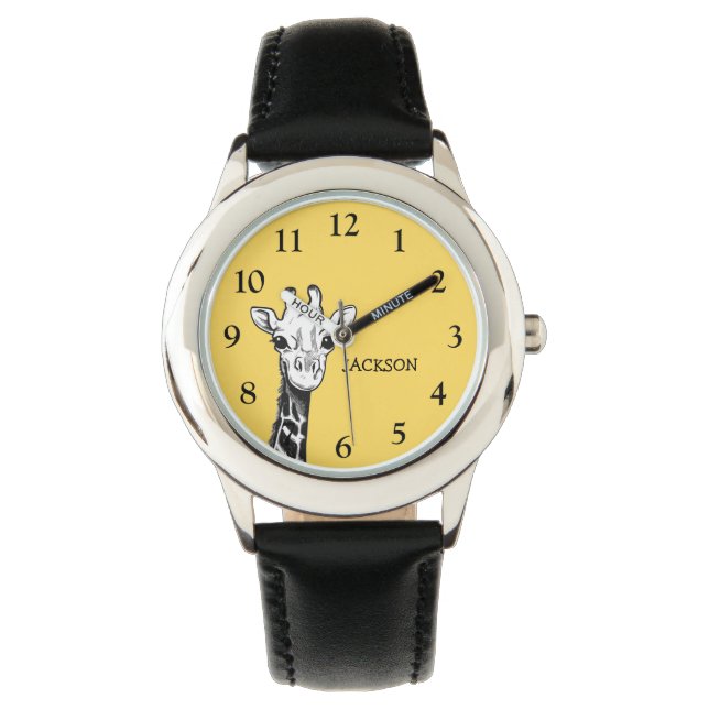 Cute Kids Giraffe Personlig Armbandsur (Framsida)