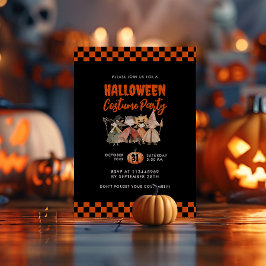 Cute Kids Halloween Costume Party Inbjudningar