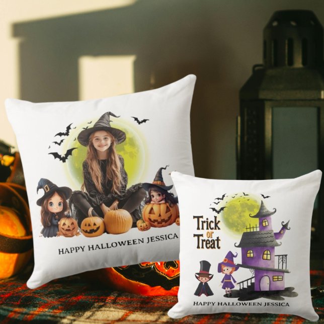 Cute Kids Halloween Costume Party Kudde (Skapare uppladdad)