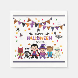 Cute Kids Halloween Costume Party Pappersservett