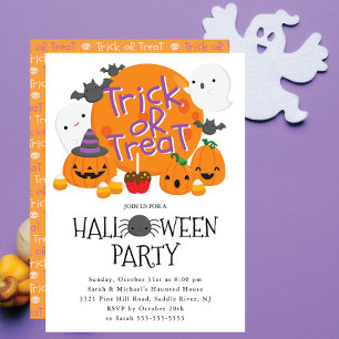 Cute Kids Halloween fest Inbjudningar