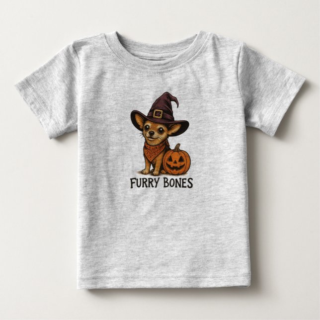 Cute Kids Halloween Shirt Chihuahua T (Framsida)