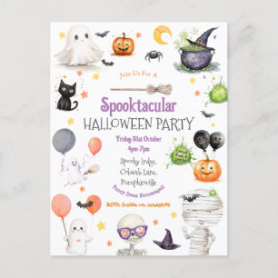 Cute Kids Halloween-vykort Vykort