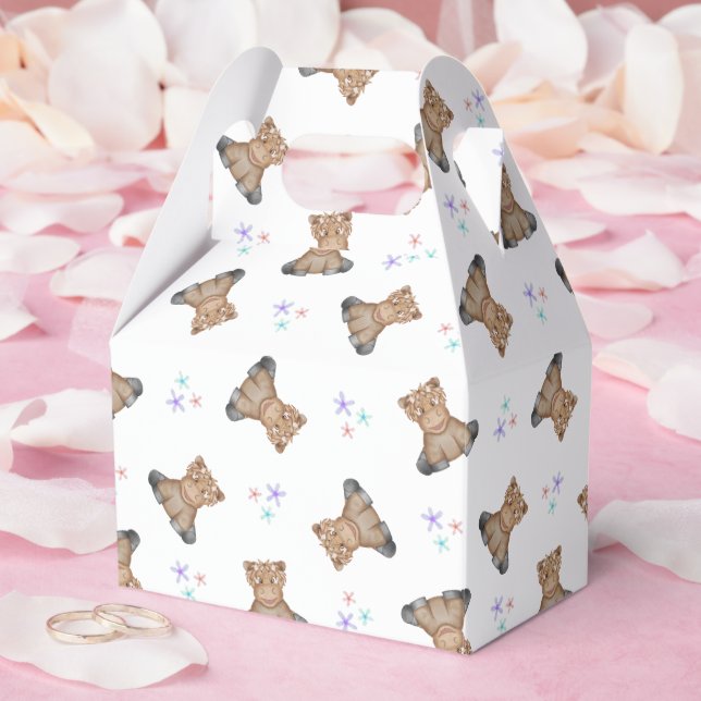 Cute Kids Highland Cow Barnyard Birthday Presentaskar (Bröllop)