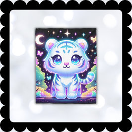 Cute Kids HoloGraph White Tiger | Fleecefilt