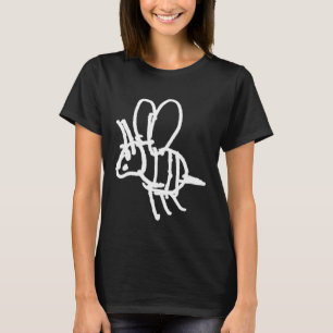 Cute Kids Honung Bee Natur spara av bin Hand dra T Shirt