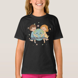 Cute Kids Hugging Earth - Earth Day Everyday Kids  T Shirt