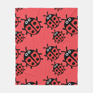 Cute Kids ladybird Family Fleecefilt