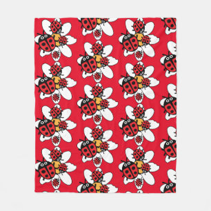 Cute Kids ladybird Family Fleecefilt