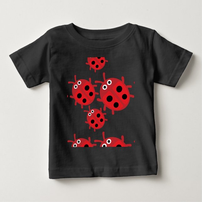 Cute Kids ladybird Family T Shirt (Framsida)
