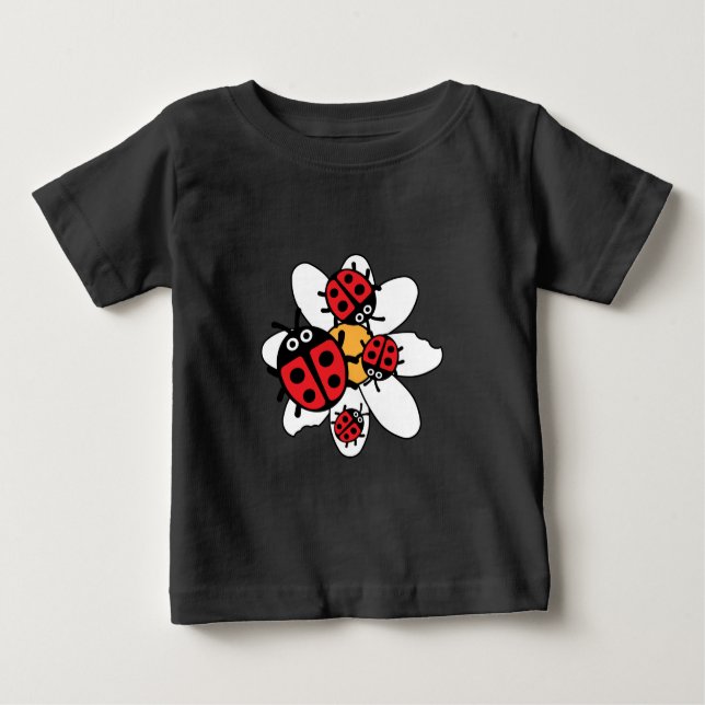 Cute Kids ladybird Family T-Shirt (Framsida)