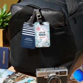 Cute Kids "Låt oss gå över havet" Ocean Travel Bagagebricka