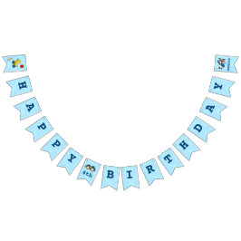 Cute Kids Leksak Lycklig 4e födelsedagen Party Vimplar