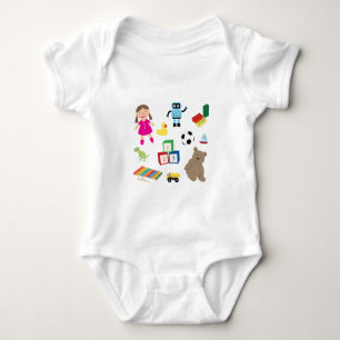 Cute Kids Leksak Mönster T Shirt