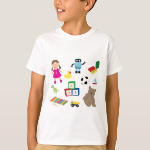 Cute Kids Leksak Mönster T Shirt
