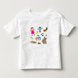 Cute Kids Leksak Mönster T Shirt