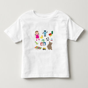 Cute Kids Leksak Mönster T Shirt