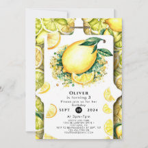 Cute Kids Lemon Birthday