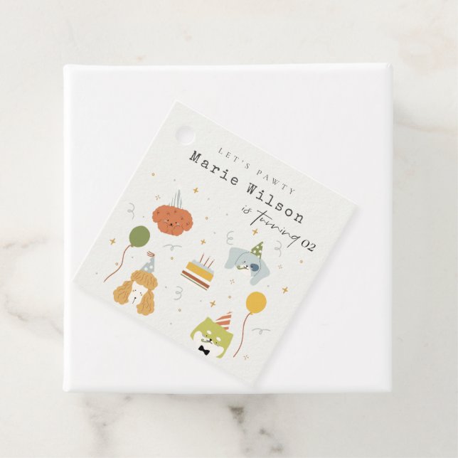 Cute Kids Pawty Puppy Hundar, alla åldrar Gåvor Etiketter (På plats)