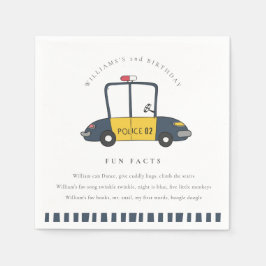 Cute Kids-poliskort för alla ålders- och födelseda Pappersservett