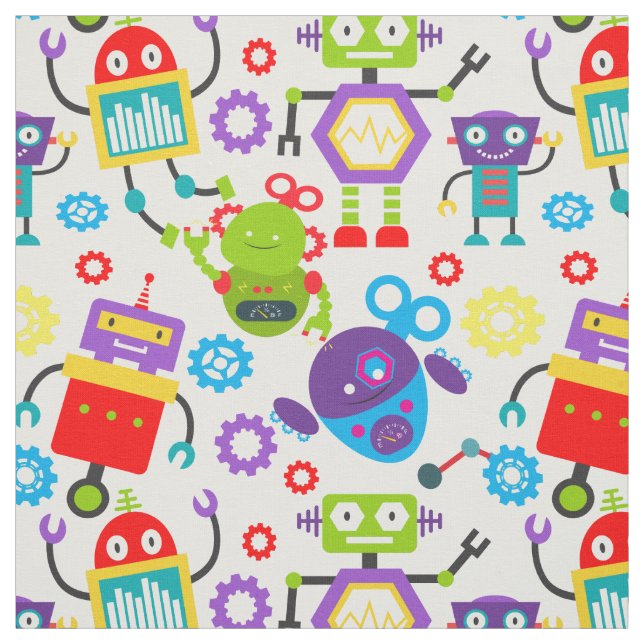 Cute Kids Robot Colorful Tyg (Provkarta)
