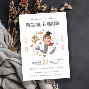 Cute Kids Sjöjungfru under vatten Preschool Studen Inbjudningar