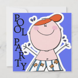 Cute Kids Sommardag i Party i Bassäng Inbjudningar