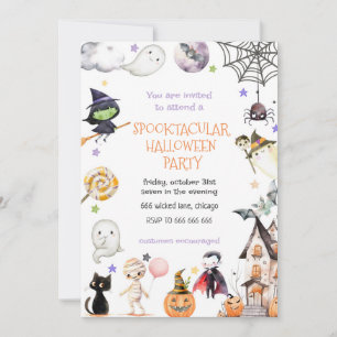 Cute Kids Spooktacular Halloween fest Inbjudningar