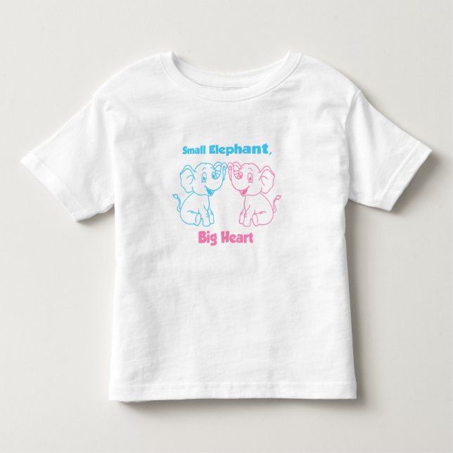 Cute Kids T-Shirt – Toddler Gift Elephant Love (Framsida)