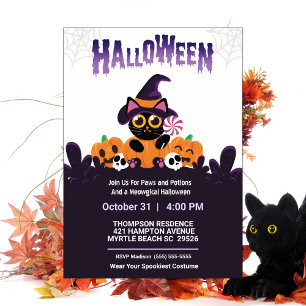 Cute Kids Tassar Potion Halloween fest-inbjudan Inbjudningar