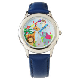 Cute Kids Tecknad Jungle Animals Roligt Bild Armbandsur