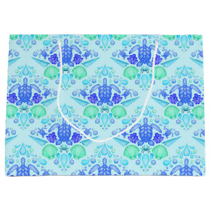 Cute Kids Tropical Blue Ocean Sea Turtle