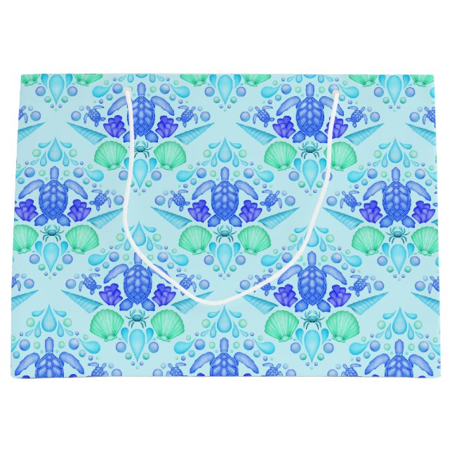 Cute Kids Tropical Blue Ocean Sea Turtle (Framsidan)