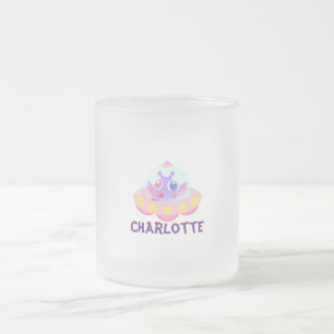 Cute Kids UFO kawaii Frostad Glasmugg