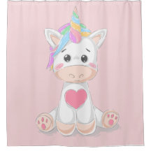 Cute Kids Unicorn Rainbow Horn Blek Rosa