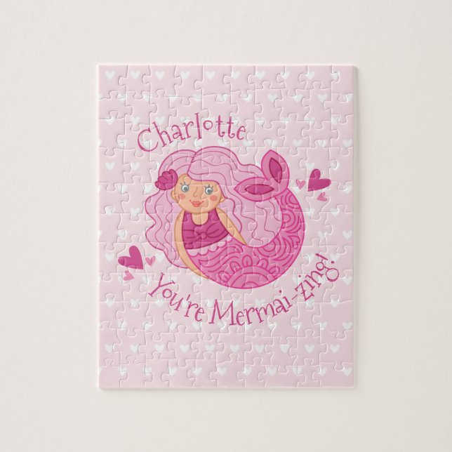 Cute Kids Valentine Helgdag Pussel (Vertikal)