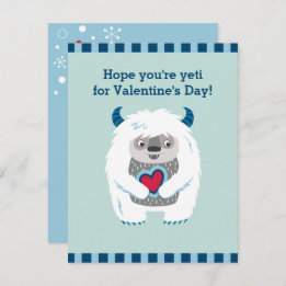 Cute Kids Valentine Monster Helgdag Card Anteckningskort