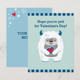 Cute Kids Valentine Monster Helgdag Card Anteckningskort