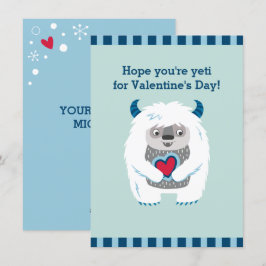 Cute Kids Valentine Monster Julkort