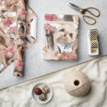 Cute KIds Yorkie Puppy Birthday Presentpapper<br><div class="desc">Den här söta,  pappra designen har snygga jokervalpar av olika sorter med glasögon,  rosa och blommor mot en vit bakgrund. Så roligt för barns födelsedag och underbar för både en pojke eller en flicka.</div>