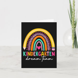Cute Kindergarten Dream Team Back to school Teache Kort