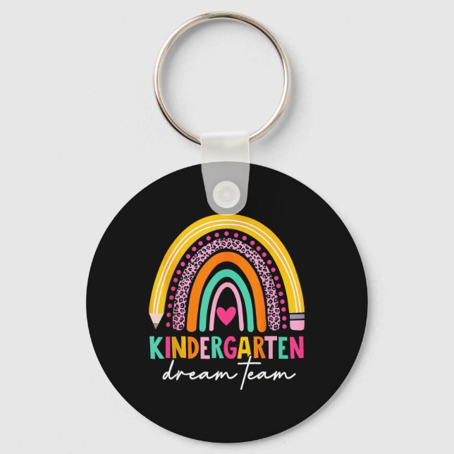Cute Kindergarten Dream Team Back to school Teache Nyckelring (Framsida)