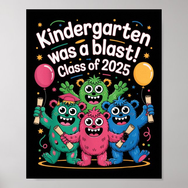 Cute Kindergarten Studenten Cl på 2025 Grad Poster (Framsidan)
