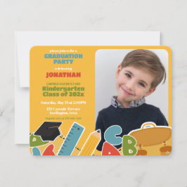Cute Kindergarten-Studentfest-inbjudan Anteckningskort