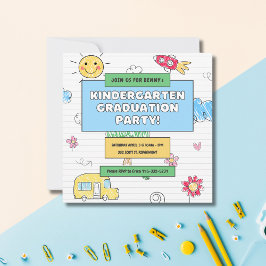 Cute Kindergarten-Studentfest-inbjudan Inbjudningar