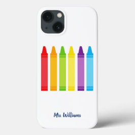 Cute Kindergarten Teacher Personlig Crayon